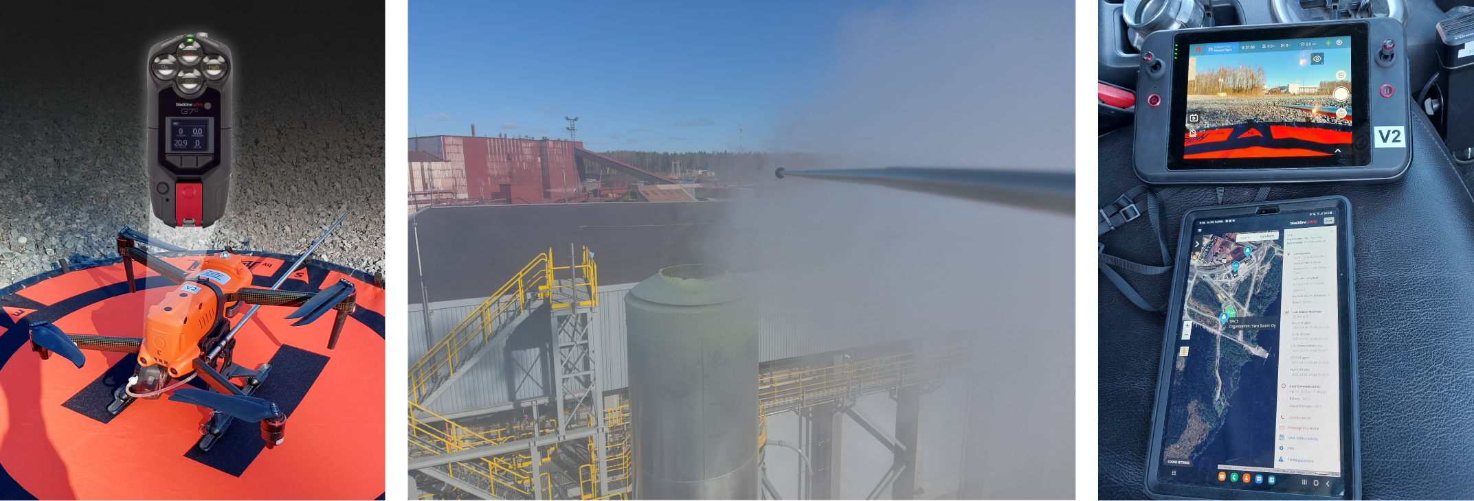 La planta de Yara en Siilinjärvi (Finlandia) adaptó un detector de gas G7 para su uso en drones.