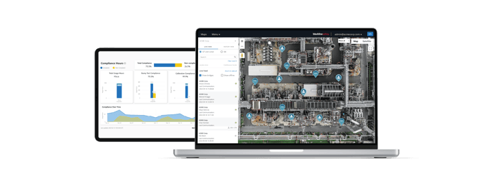 Blackline Live supervisa el uso y el cumplimiento.