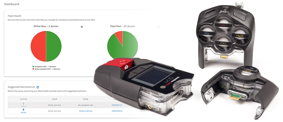 Sistema de detección de gas Blackline Safety G7 Insight